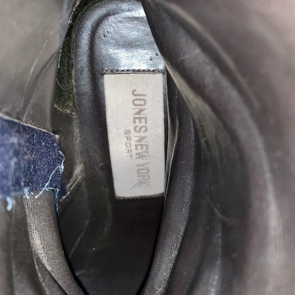 JONES NEW YORK Navy Suede Ankle Boots - Picture 7 of 8